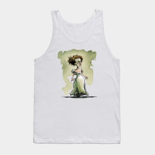 Cute Horror Icon Bride of Frankenstein Tank Top